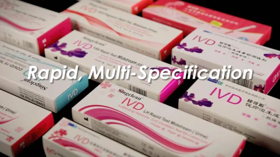 Singclean Ivd Fornecimento Médico por Atacado Antígeno Diagnóstico Rápido de Ovulação Std Urina Droga Kit de Tiras de Teste de Gravidez HIV (Método de Ouro Coloidal)